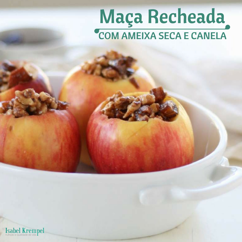 Maça Recheada com Ameixa Canva